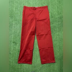 Men’s Stefano Ricci Flat Front Chino Pants 36 Made In Italy Red